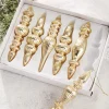 Online The Jolly Christmas Shop Raz 6.5" Box Of Gold Finial Glass Christmas Ornaments 4122829