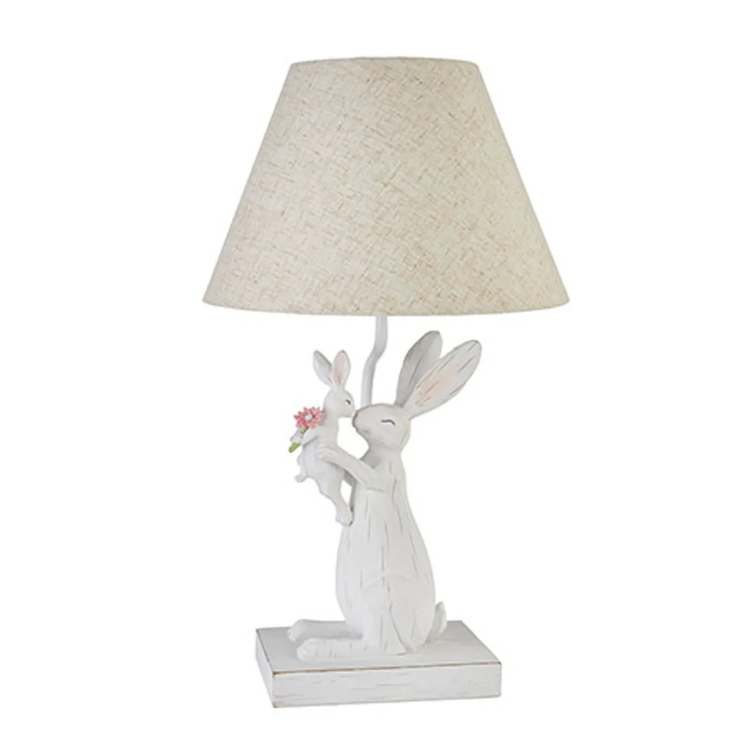 Online The Jolly Christmas Shop Raz 19" Bunny And Baby Lamp With Shade Easter Decoration 4211113