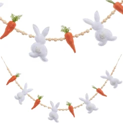 Hot The Jolly Christmas Shop Raz 4' Bunny And Carrot Beaded Easter Garland G4416015