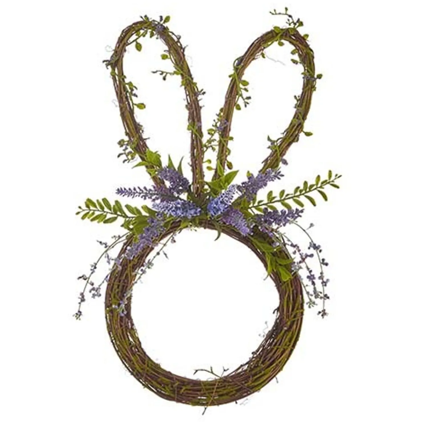 New The Jolly Christmas Shop Raz 19.5" Bunny Wreath With Lavender W4202229