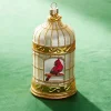 Outlet The Jolly Christmas Shop Raz 5.25" Cardinal In Birdcage Glass Christmas Ornament 4352858