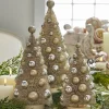 Online The Jolly Christmas Shop Raz 13" Champagne Dusted Bottle Brush Trees With Ornaments Set Of 3 4316151