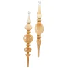 Clearance The Jolly Christmas Shop Raz 12" Champagne Finial Glass Christmas Ornament Set Of 2 4424579