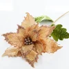Online The Jolly Christmas Shop Raz 27" Champagne Gold Velvet Poinsettia Stem Christmas Tree Pick F4306732