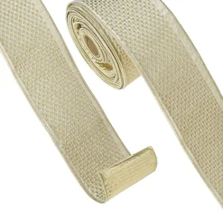 Best The Jolly Christmas Shop Raz 4" Champagne Pattern Wired Christmas Ribbon R4371829