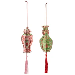 Online The Jolly Christmas Shop Raz 4.5" Chinoiserie Jar Christmas Ornament 4319073