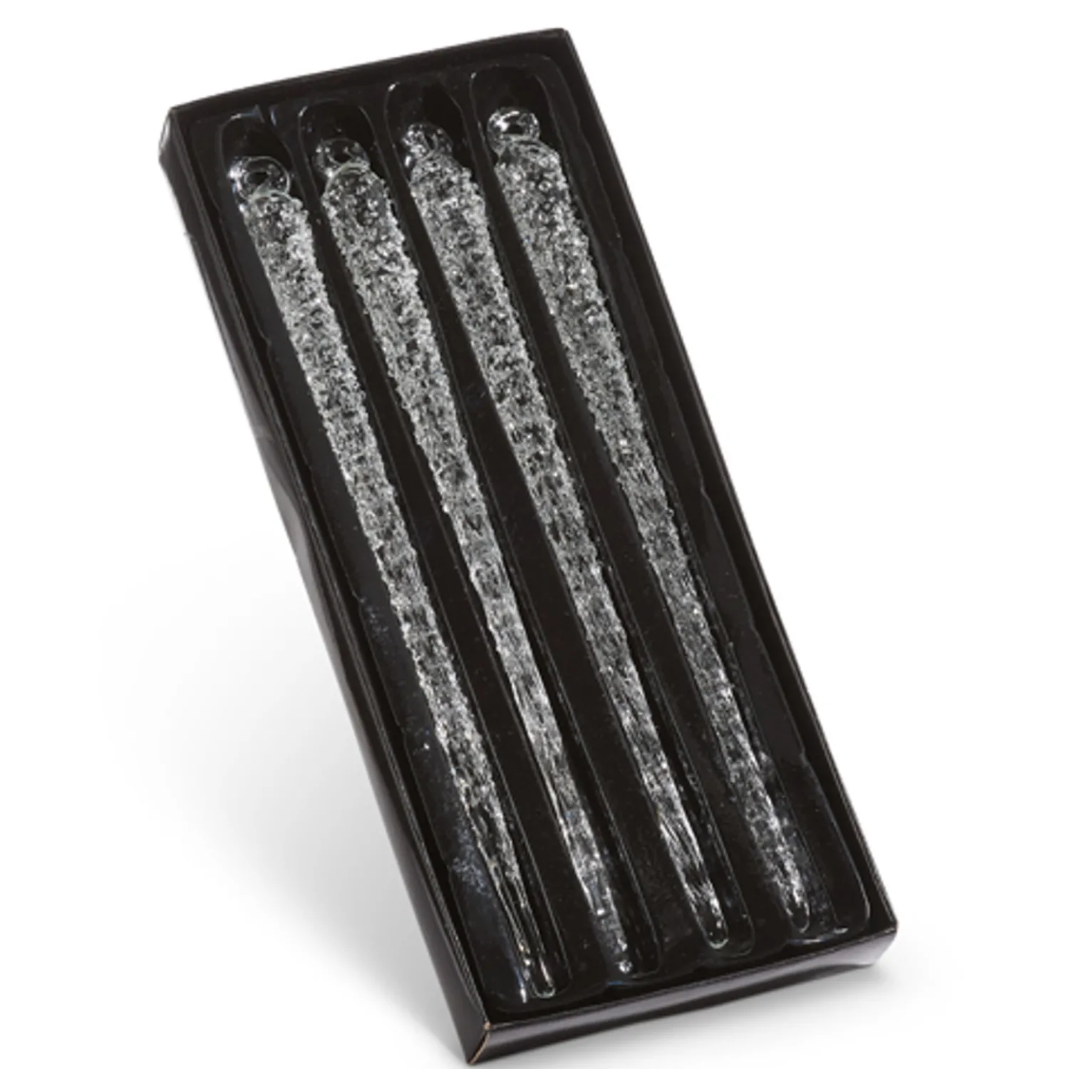 Online The Jolly Christmas Shop Raz 9" Clear Glass Icicle Christmas Ornament Set Box Of 4 4422897