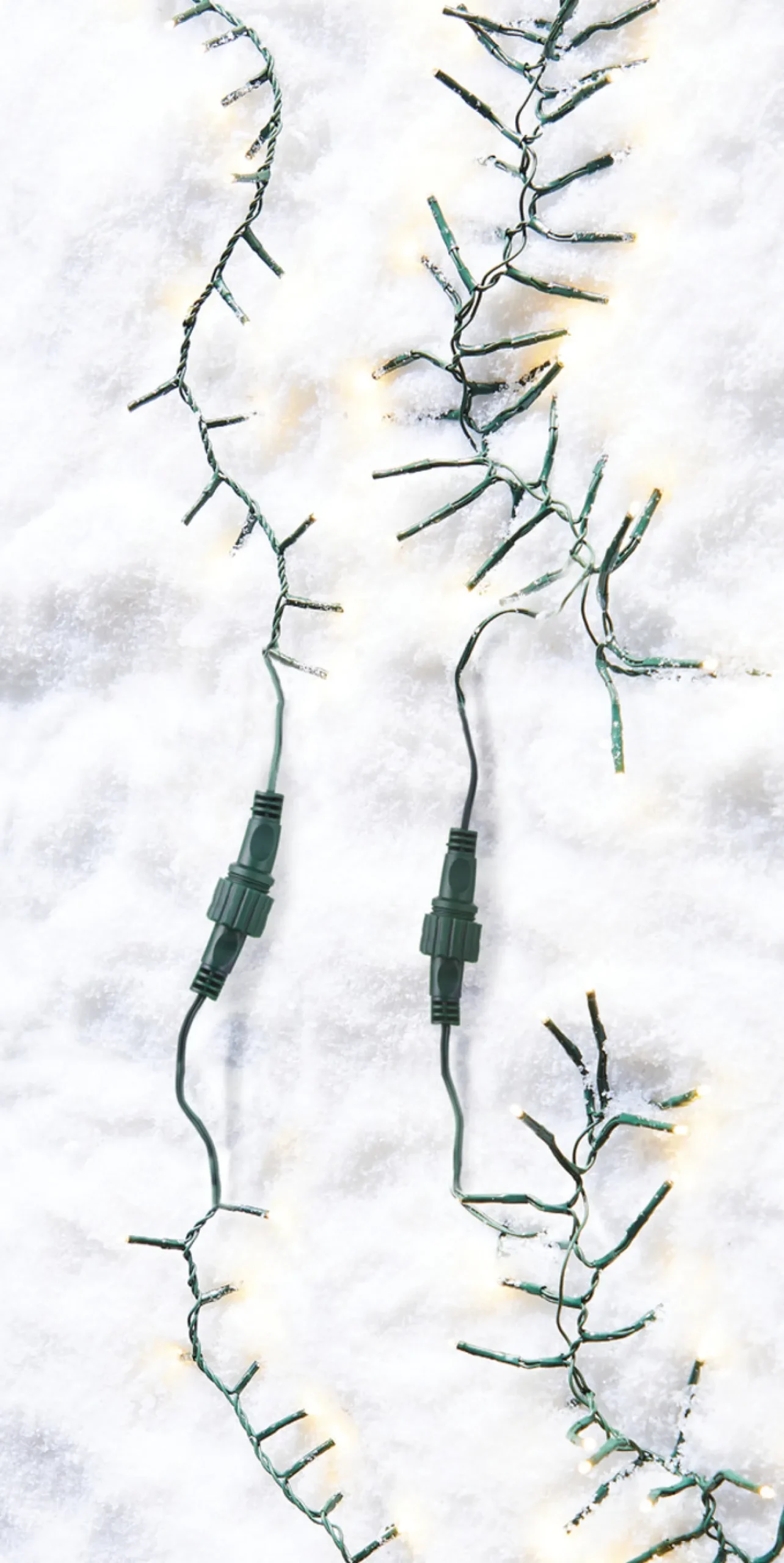 New The Jolly Christmas Shop Raz 34' Connectable Cluster Garland Green Wire With White Lights Christmas Light Strand L4137016