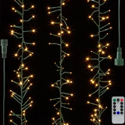 Online The Jolly Christmas Shop Raz 49.5' Connectable Compact Cluster Garland Green Wire With White Lights L4137019