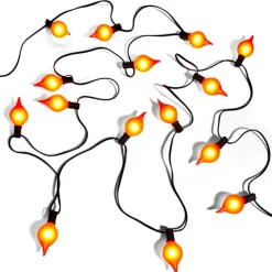 Clearance The Jolly Christmas Shop Raz 14' Connectable Matte Kismet String Halloween Lights On Black Wire L4437014