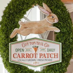 Outlet The Jolly Christmas Shop Raz 19" Cottontail Co. Hanging Easter Sign 4411201