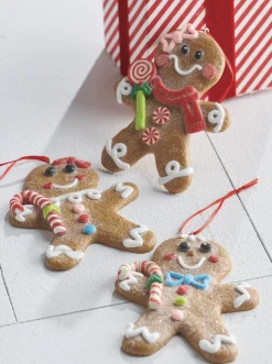 Outlet The Jolly Christmas Shop Raz 5" Decorated Gingerbread Boy Or Girl Christmas Ornament 4015547