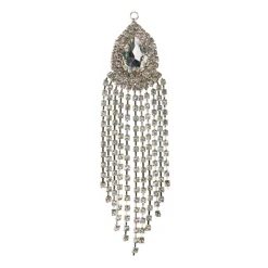 New The Jolly Christmas Shop Raz 6.25" Dripping Jewel Silver Christmas Ornament 4416239