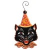 Outlet The Jolly Christmas Shop Raz 14.5" Embossed Party Cat Halloween Sign Decoration 4411224
