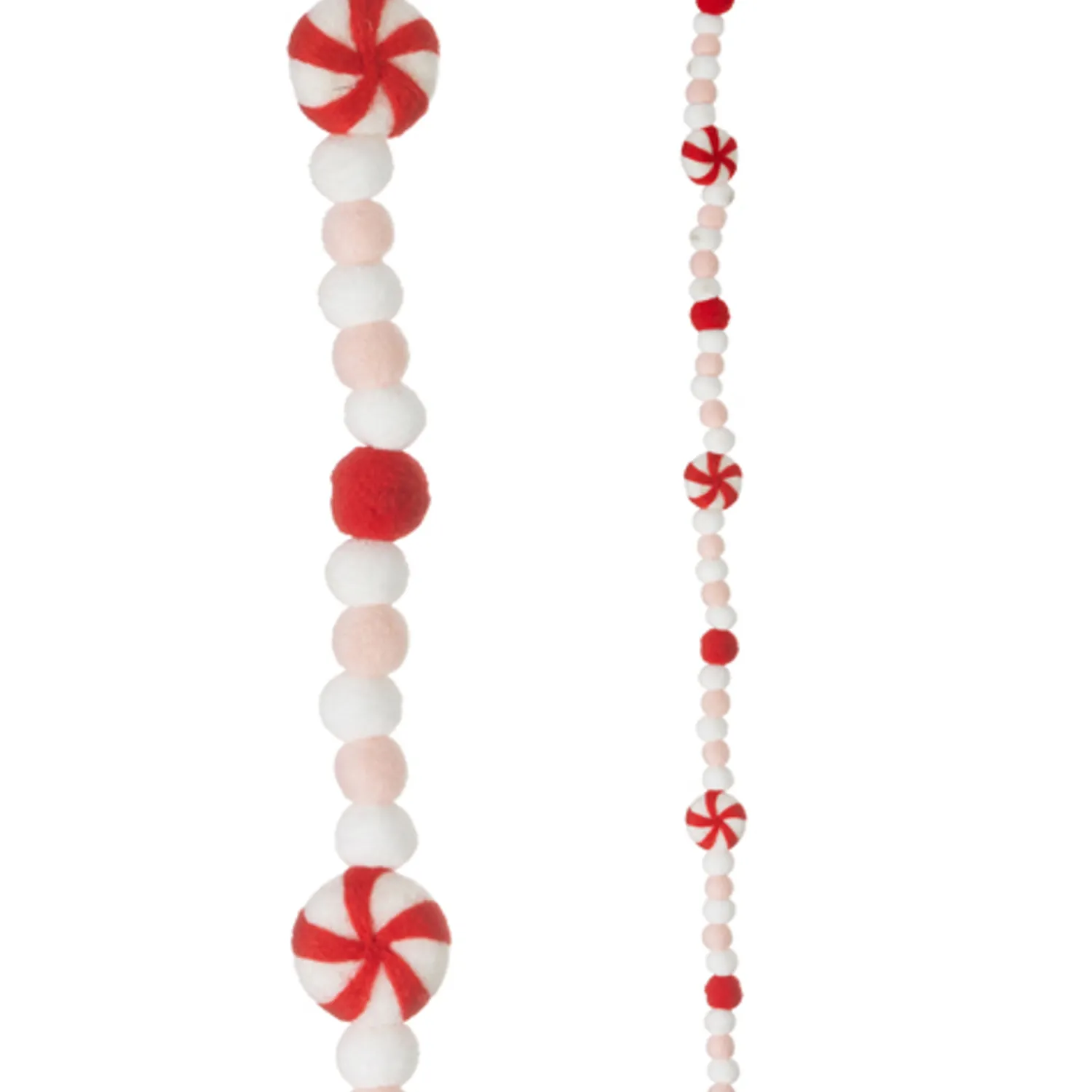 Best The Jolly Christmas Shop Raz 6' Felt Peppermint Pink, White And Red Christmas Tree Garland G4316077
