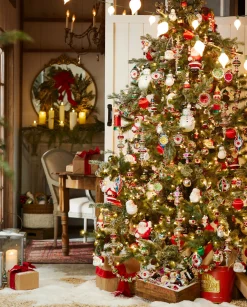 Clearance The Jolly Christmas Shop Raz 7.5' Forever Lit Green Big Sky Spruce Christmas Tree T4352009