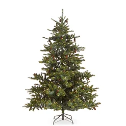 Clearance The Jolly Christmas Shop Raz 7.5' Forever Lit Green Big Sky Spruce Christmas Tree T4352009