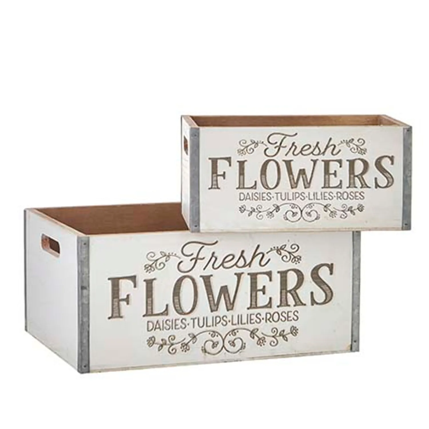 Online The Jolly Christmas Shop Raz 13.5" Fresh Flowers Spring Crates 4211272