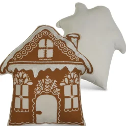 Online The Jolly Christmas Shop Raz 18" Gingerbread House Christmas Throw Pillow 4419337