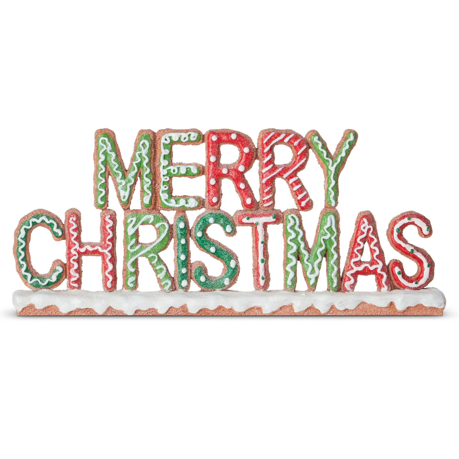 The Jolly Christmas Shop Raz 11" Gingerbread Merry Christmas Sign 4211175