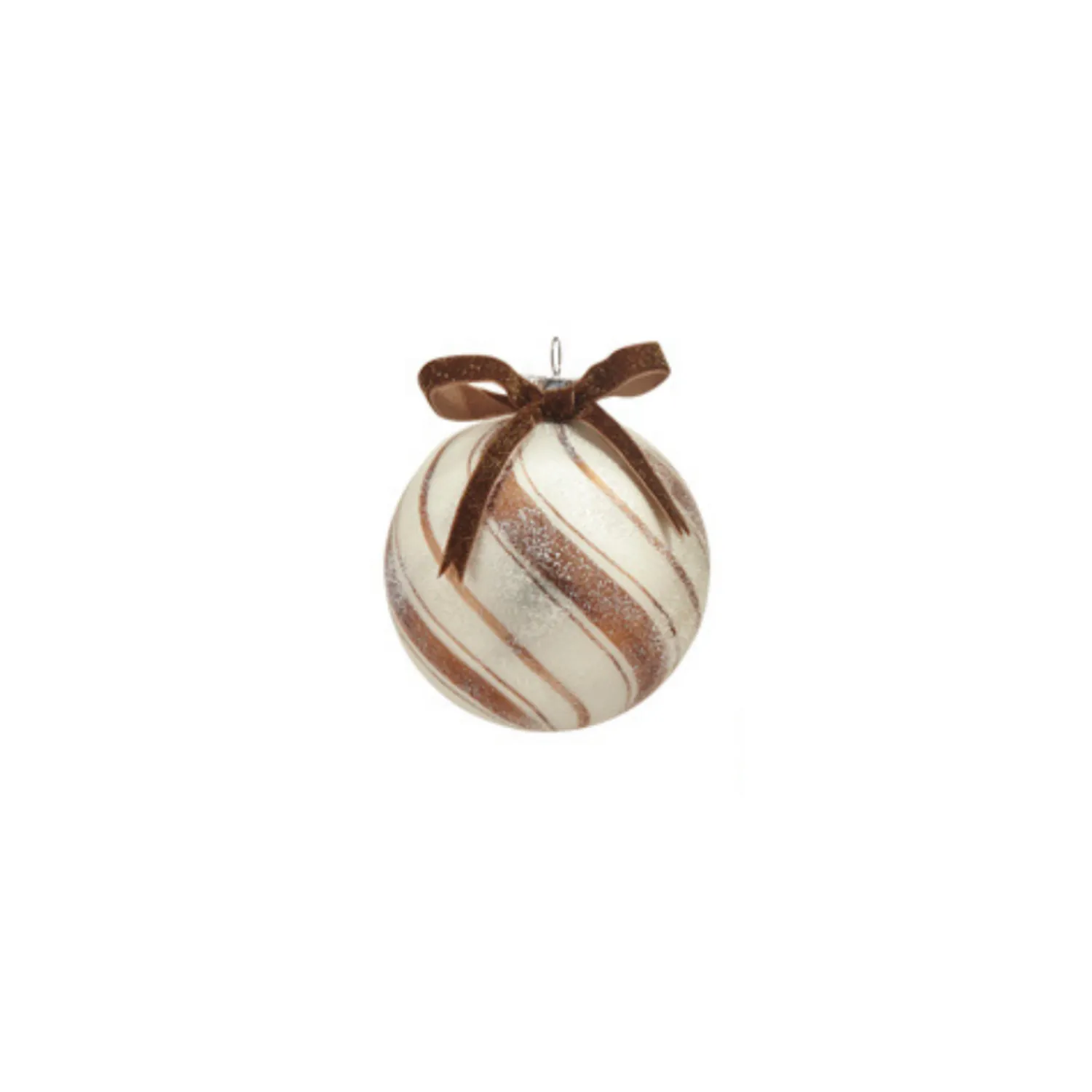 New The Jolly Christmas Shop Raz 4" Gingerbread Swirl Glass Christmas Ornament 4420883