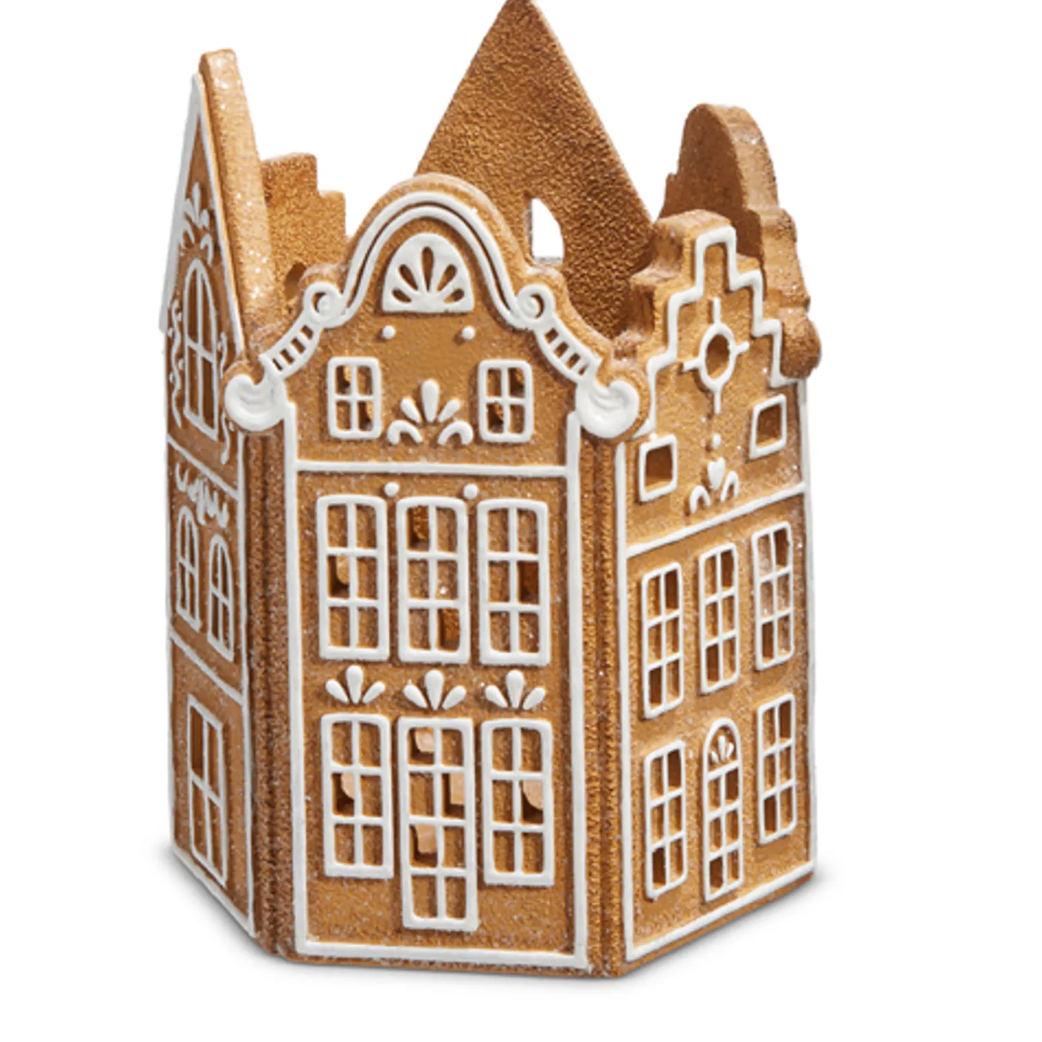 Best The Jolly Christmas Shop Raz 8" Gingerbread Village Christmas Candle Holder 4457717