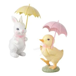 Sale The Jolly Christmas Shop Raz 7" Glittered Bunny Or Duckling Easter Decoration 4210188