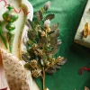 The Jolly Christmas Shop Raz 30" Glittered Holly And Pinecone Christmas Tree Spray F4306679