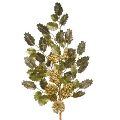 The Jolly Christmas Shop Raz 30" Glittered Holly And Pinecone Christmas Tree Spray F4306679