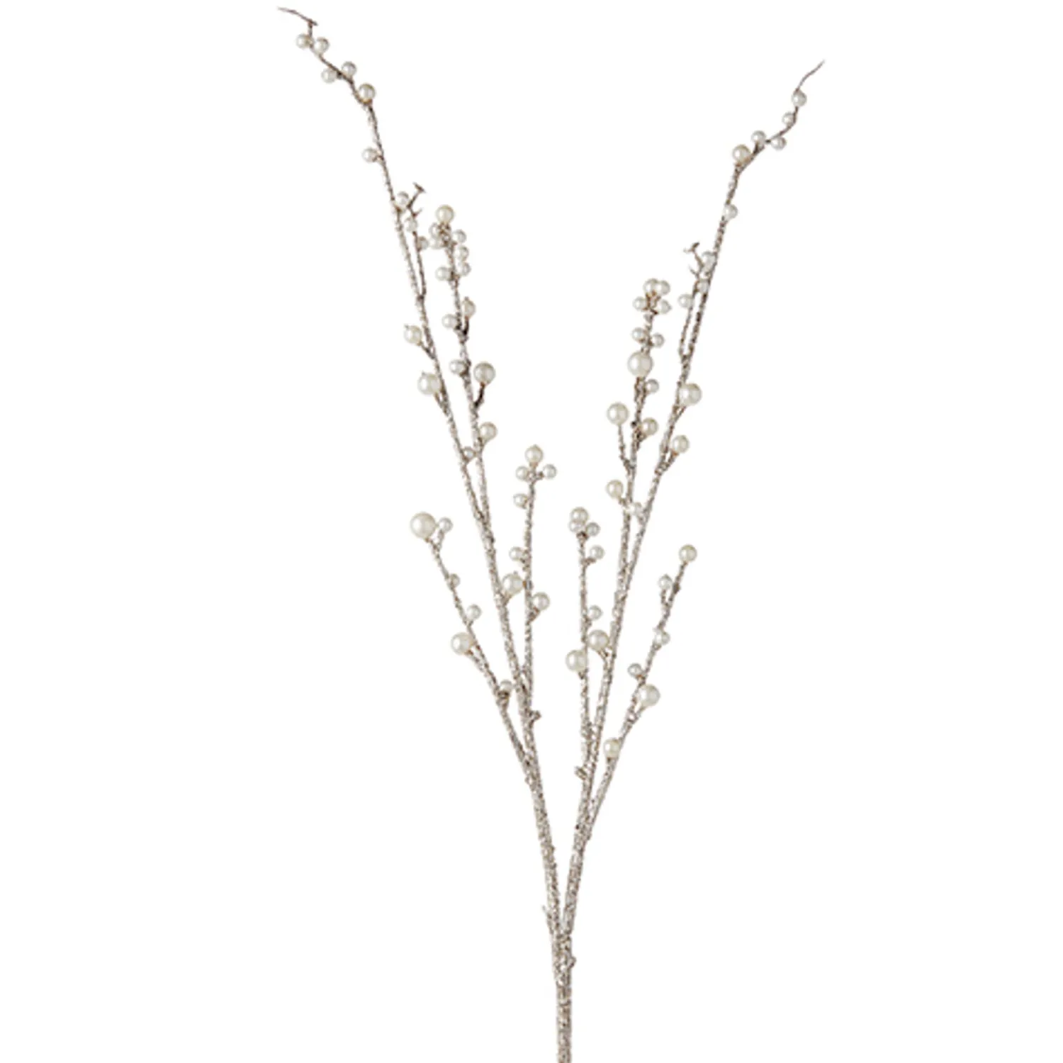 Clearance The Jolly Christmas Shop Raz 35" Glittered Pearl Branch Christmas Tree Pick F4217554