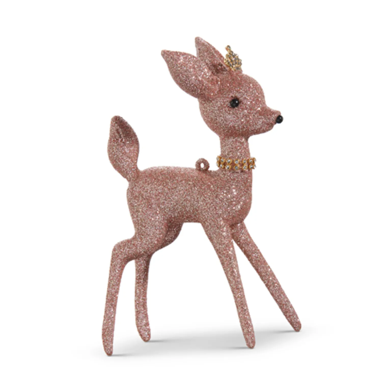 Hot The Jolly Christmas Shop Raz 6.5" Glittered Pink Deer Vintage Inspired Christmas Ornament 4438864