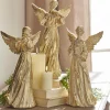 Discount The Jolly Christmas Shop Raz 14" Gold Angel With Instrument Set Of 3 Christmas Figures 4311307