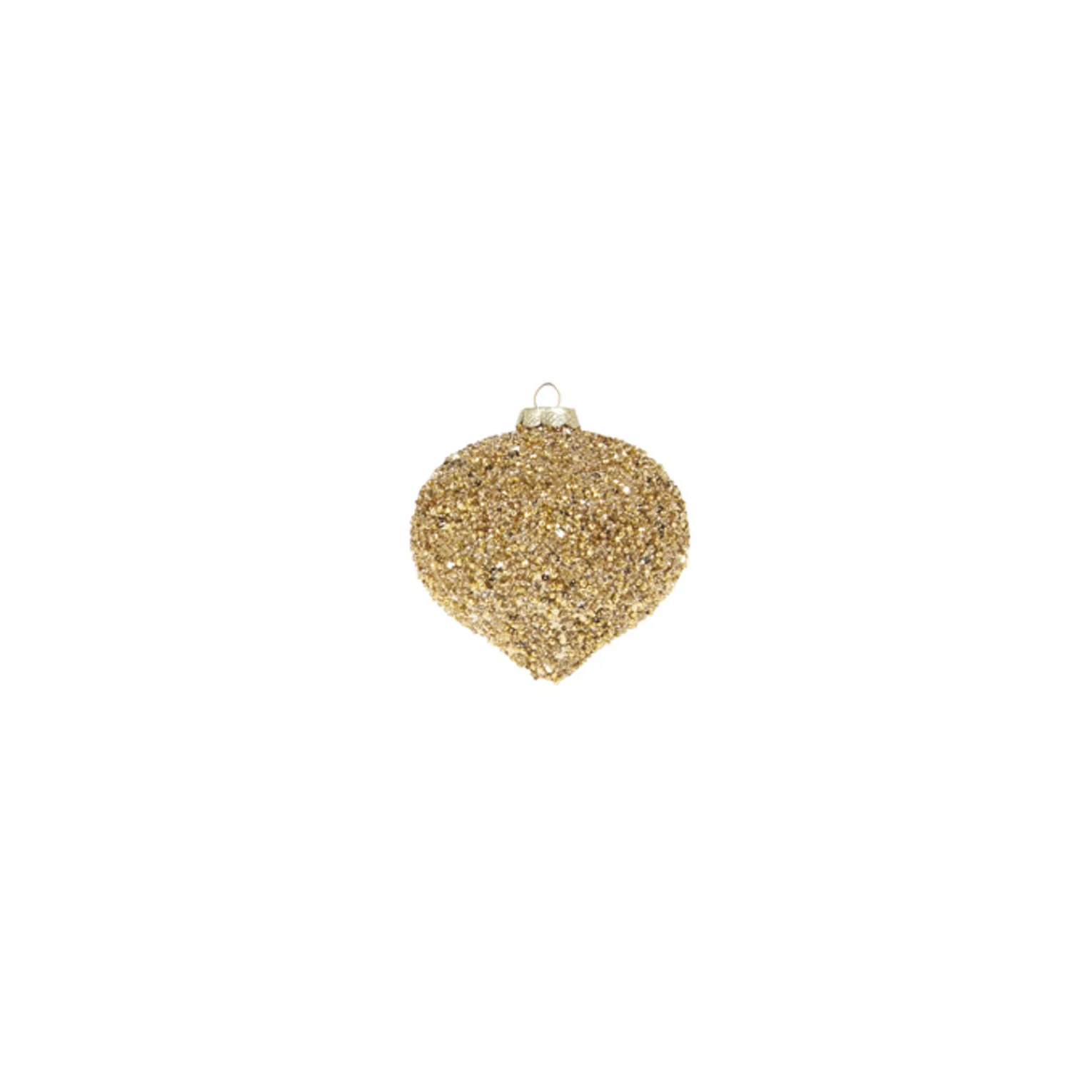 Outlet The Jolly Christmas Shop Raz 4" Gold Beaded Glass Christmas Ornament 4322807