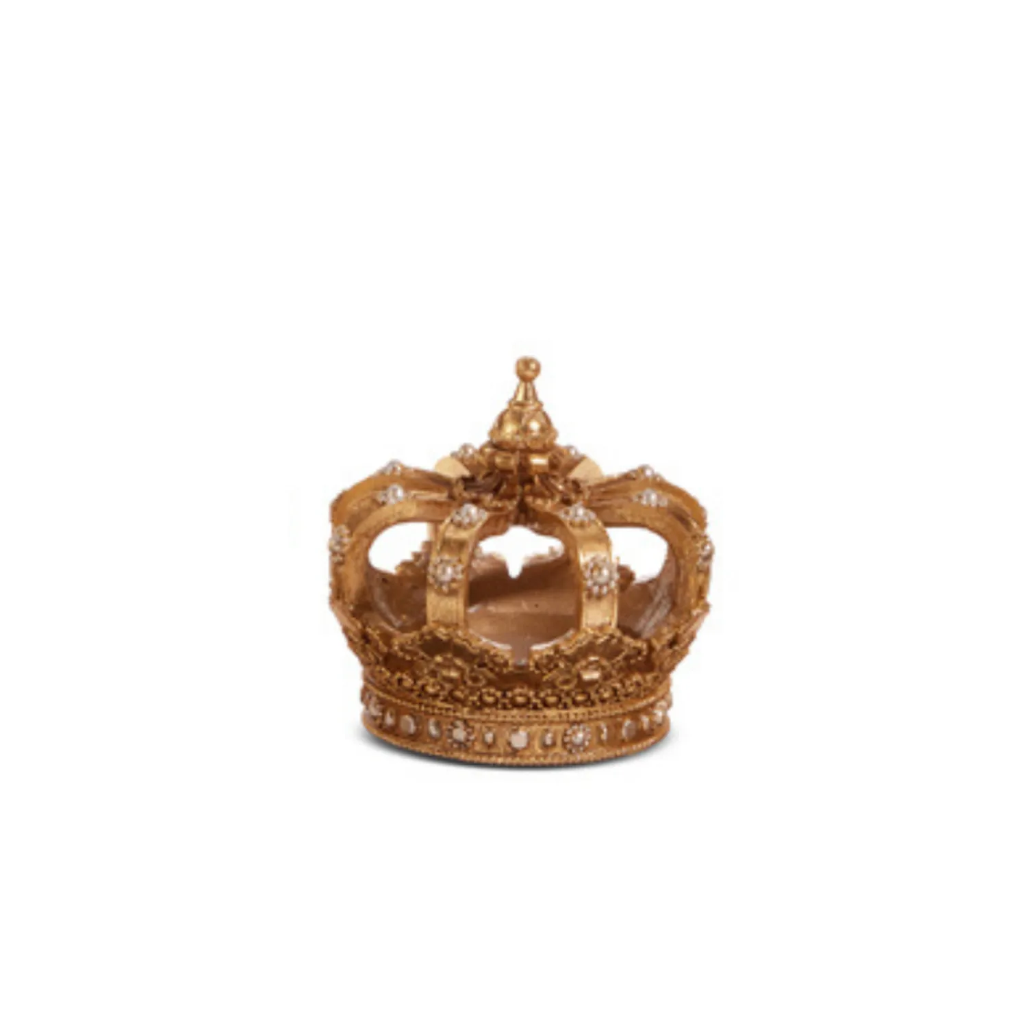 Outlet The Jolly Christmas Shop Raz 5" Gold Crown Christmas Figure Decoration 4412121