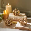 Clearance The Jolly Christmas Shop Raz 3.5" Gold Crown Christmas Ornaments Set Of 3 4412122
