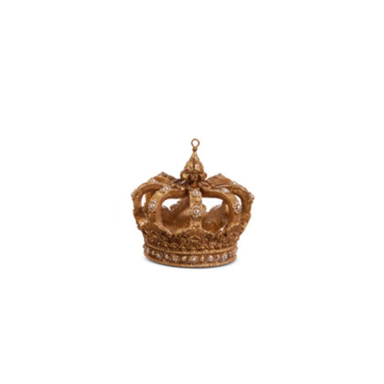 Clearance The Jolly Christmas Shop Raz 3.5" Gold Crown Christmas Ornaments Set Of 3 4412122