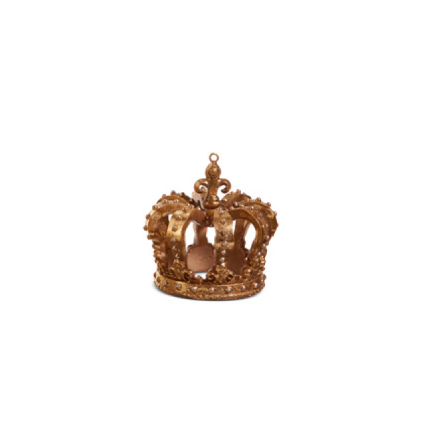 Clearance The Jolly Christmas Shop Raz 3.5" Gold Crown Christmas Ornaments Set Of 3 4412122