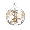 Sale The Jolly Christmas Shop Raz 4" Gold Etched Snowflake Glass Ball Christmas Ornament 4424684