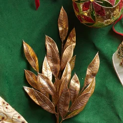 Clearance The Jolly Christmas Shop Raz 20.5" Gold Laurel Leaf Christmas Tree Spray F4322733