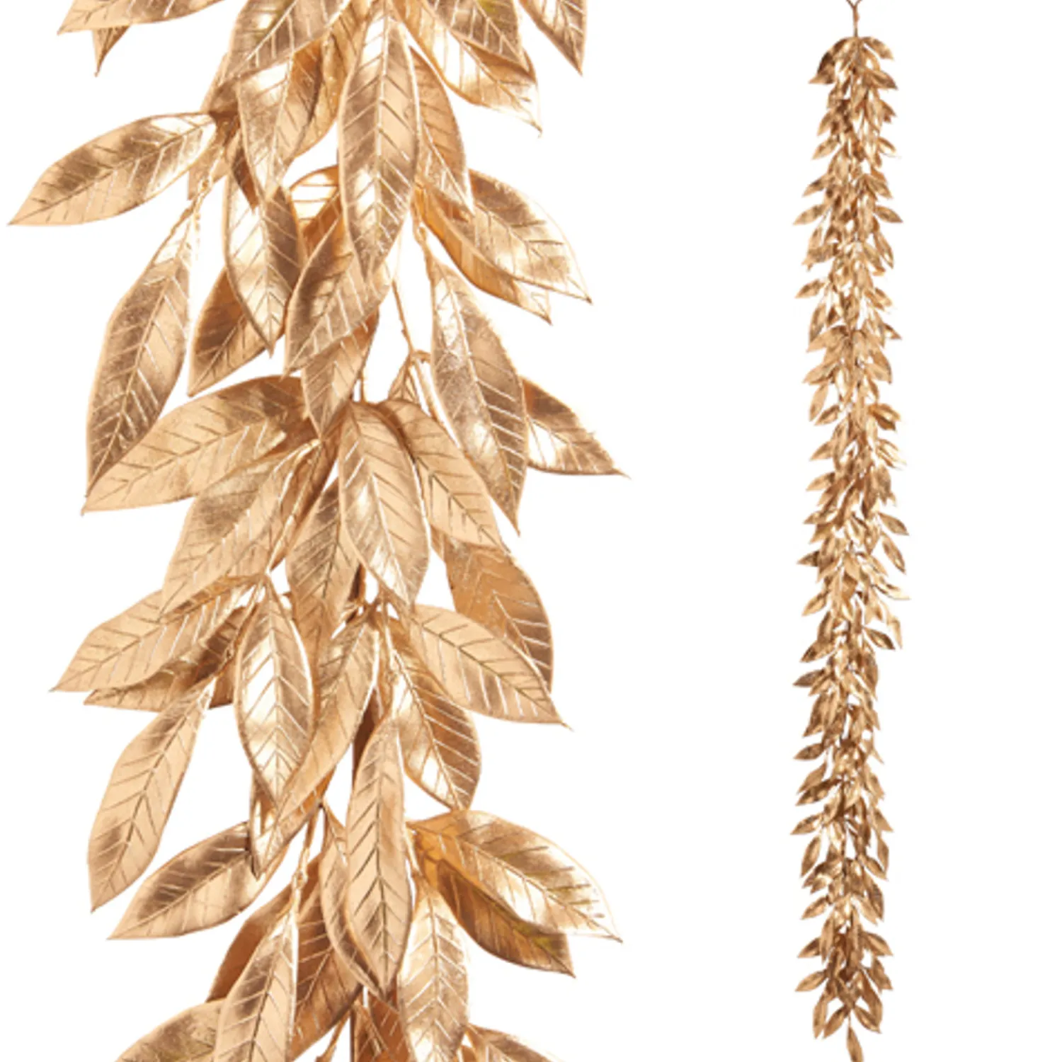 The Jolly Christmas Shop Raz 6' Gold Laurel Leaf Christmas Garland G4422662
