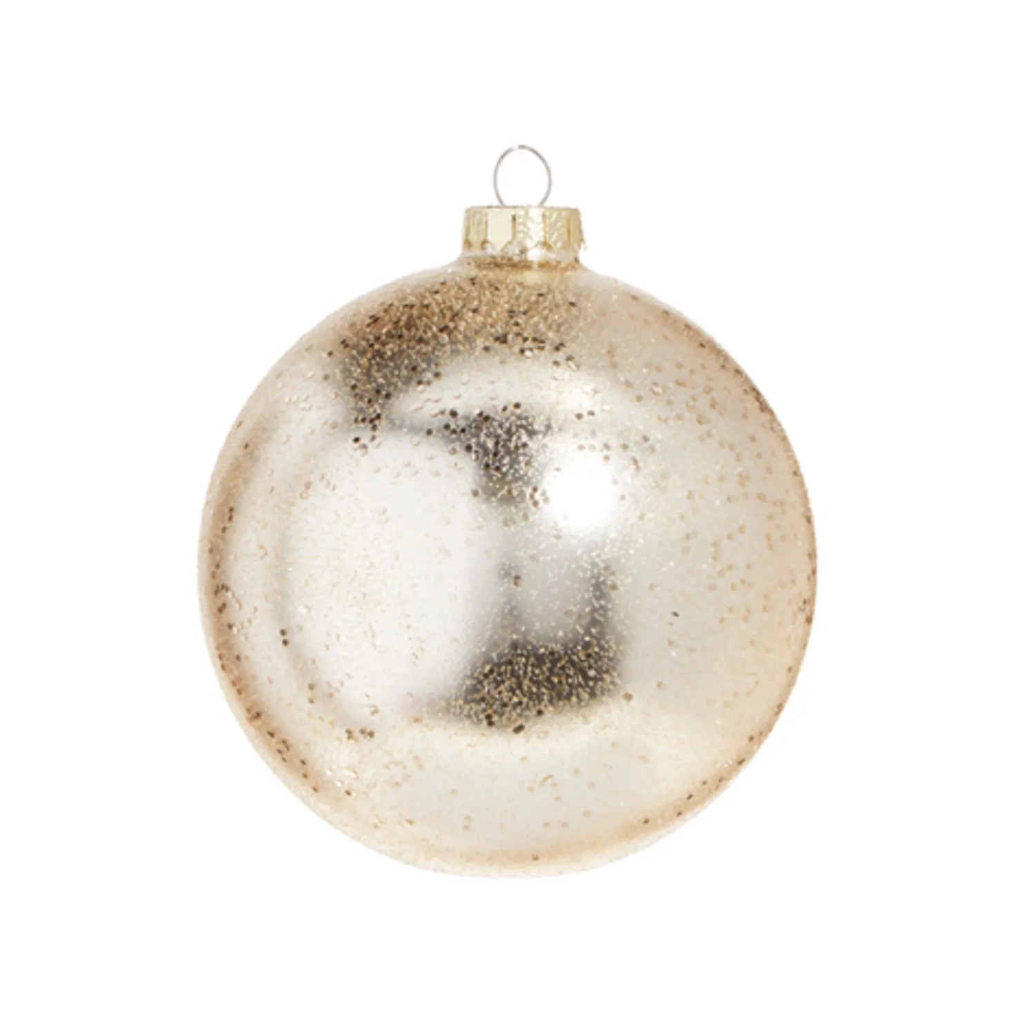 Hot The Jolly Christmas Shop Raz 5" Gold Textured Glass Ball Christmas Ornament 4324600