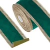 Clearance The Jolly Christmas Shop Raz 4" Green And Gold Trim Velvet Wired Christmas Ribbon R4227734