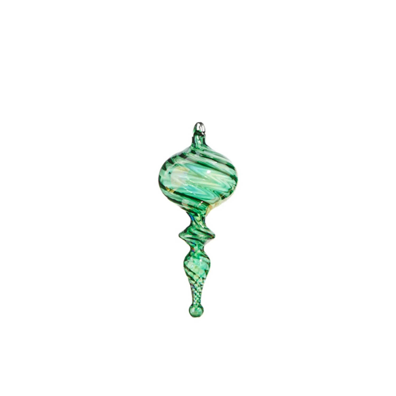 Hot The Jolly Christmas Shop Raz 9" Green Blown Finial Glass Christmas Ornament 4324515