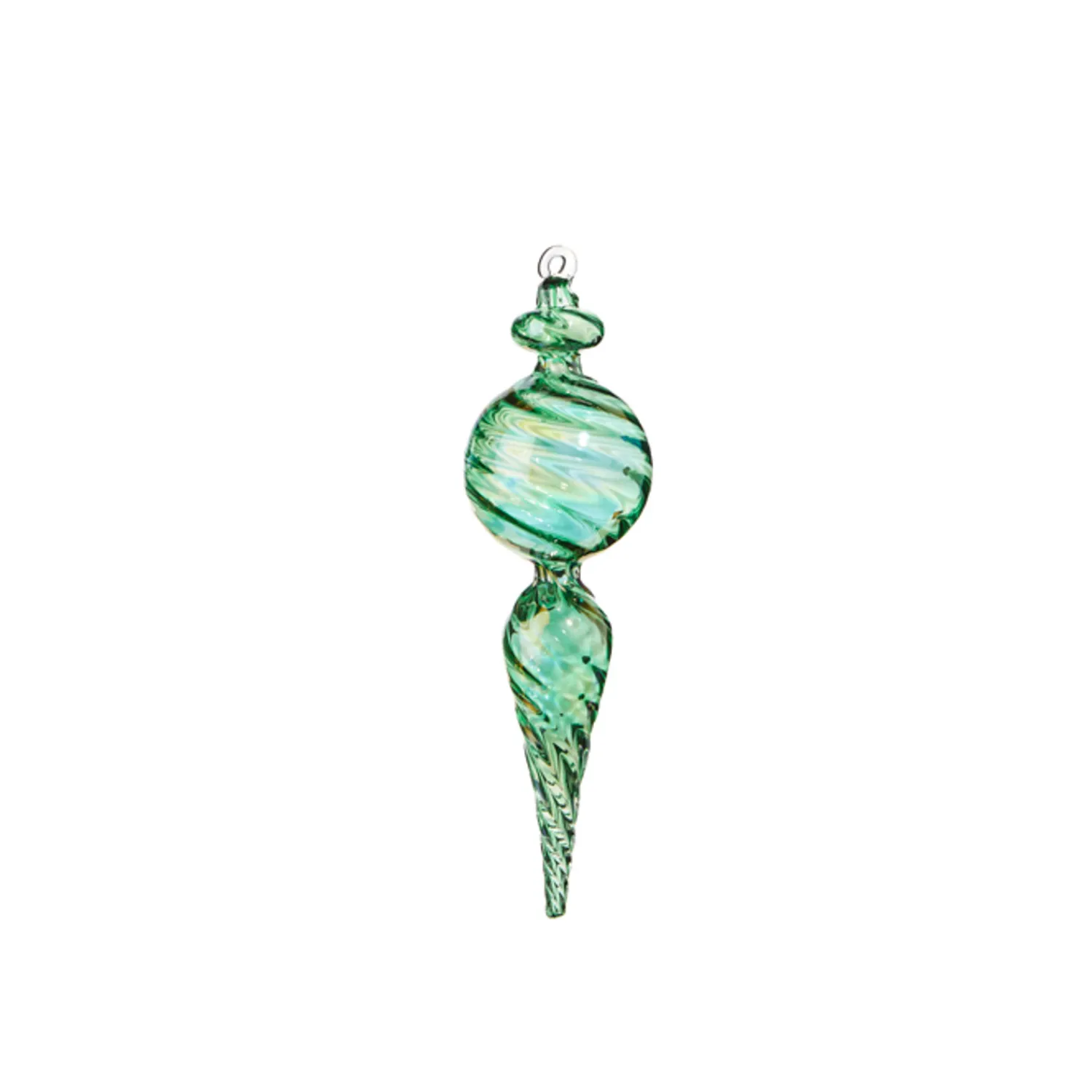 Hot The Jolly Christmas Shop Raz 9" Green Blown Finial Glass Christmas Ornament 4324515