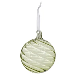 Clearance The Jolly Christmas Shop Raz 4" Green Blown Glass Ball Christmas Ornament 4423006