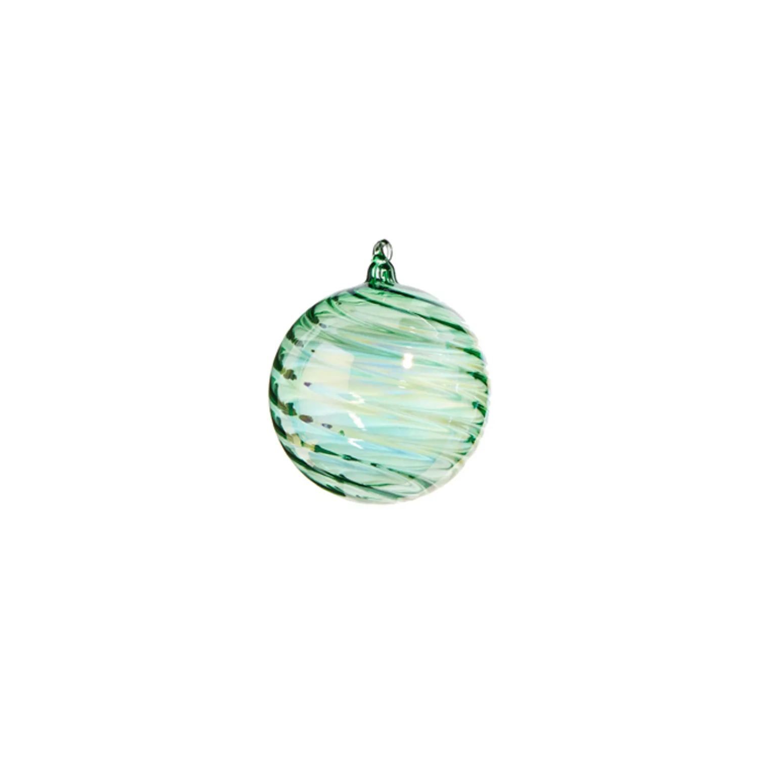 New The Jolly Christmas Shop Raz 5" Green Blown Glass Christmas Ornament 4324513