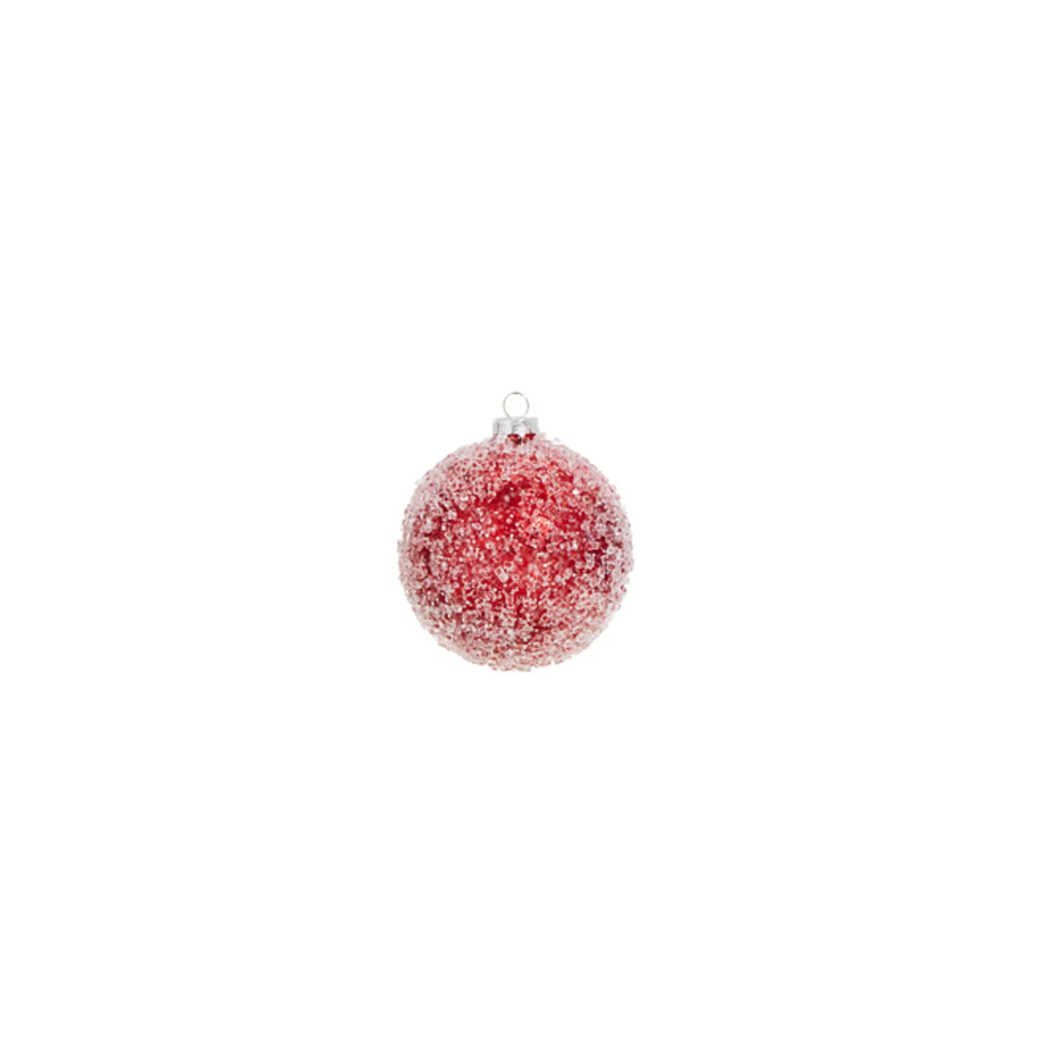 Best The Jolly Christmas Shop Raz 4" Green, Blue Or Red Iced Ball Glass Christmas Ornament 4324542