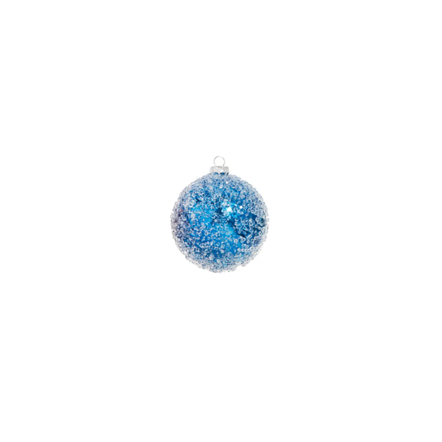 Best The Jolly Christmas Shop Raz 4" Green, Blue Or Red Iced Ball Glass Christmas Ornament 4324542