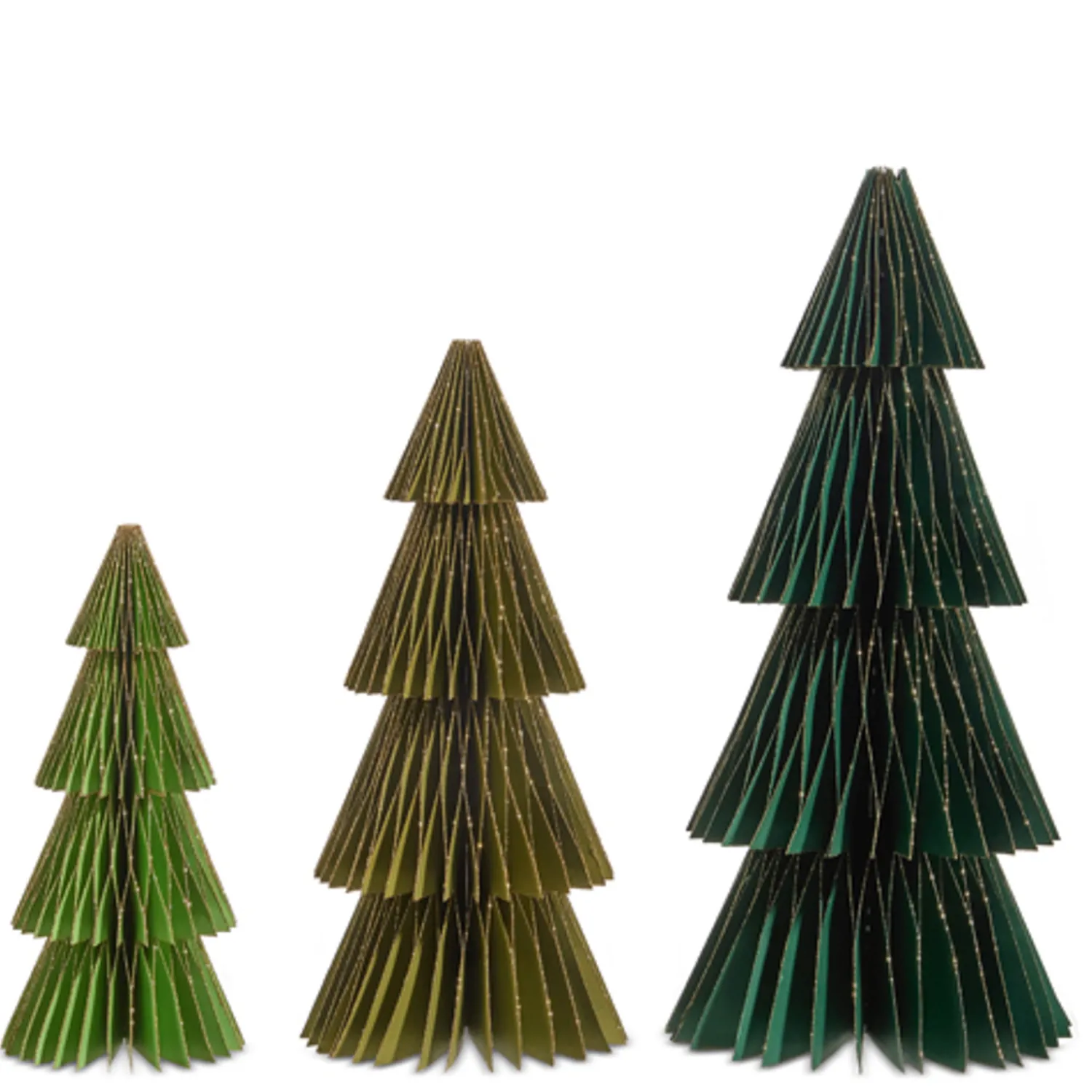 The Jolly Christmas Shop Raz 20" Green Paper Trees Christmas Decoration 4416374