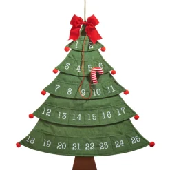 The Jolly Christmas Shop Raz 32" Hanging Christmas Tree Advent Calendar Decoration 4416140